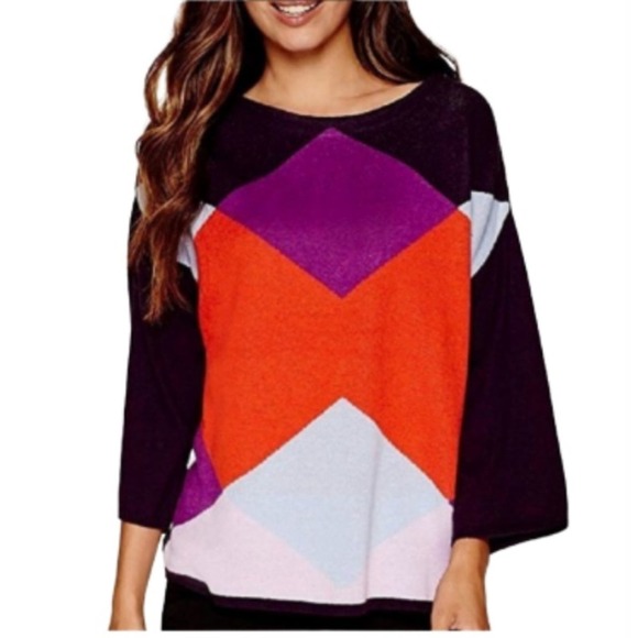 Worthington Sweaters - New! Worthington Geometric Multicolored Sweater